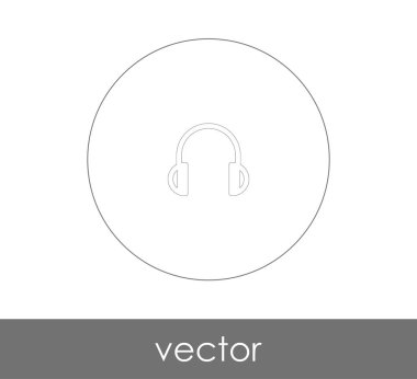 Çağrı Merkezi, ses kulaklık kutsal kişilerin resmi, vektör çizim için kulaklık simgesi
