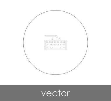 klavye simgesini vektör çizim, logo