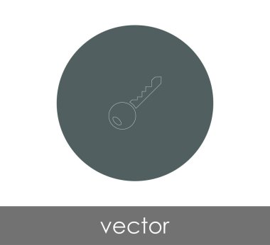 Anahtar simgesi vektör illüstrasyonu