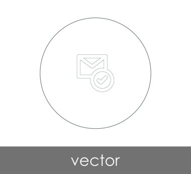 zarf simgesi, logo, vektör çizim 