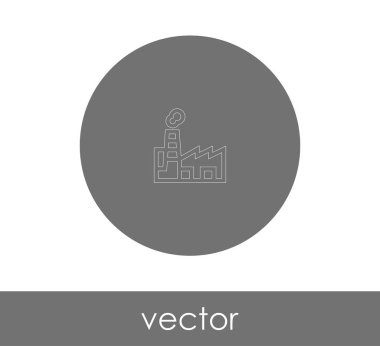 web tasarım ve uygulamalar için fabrika simge vektör çizim