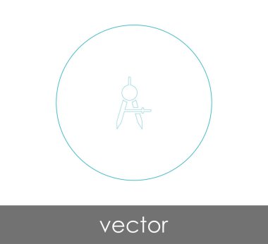 vektör çizim tasarım çizim pusula simgesini