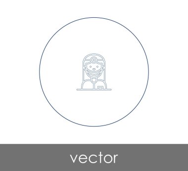 Doktor Web simgesi, vektör illüstrasyonu 