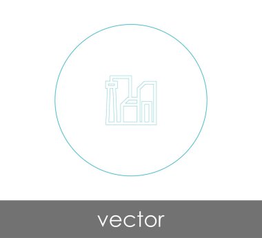 web tasarım ve uygulamalar için fabrika simge vektör çizim