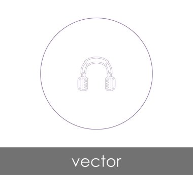 Çağrı Merkezi, ses kulaklık kutsal kişilerin resmi, vektör çizim için kulaklık simgesi