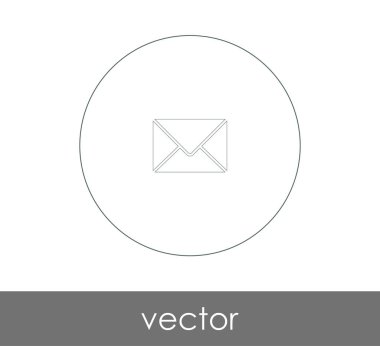 zarf simgesi vektör illüstrasyonu