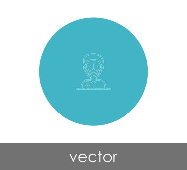 Doktor simgesi, logo, vektör çizim 