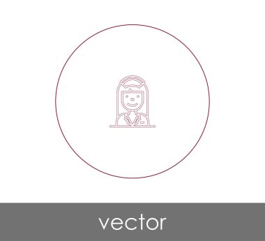 Doktor simgesi, logo, vektör çizim 