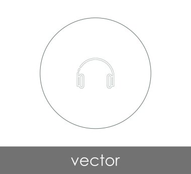 Çağrı Merkezi, ses kulaklık kutsal kişilerin resmi, vektör çizim için kulaklık simgesi
