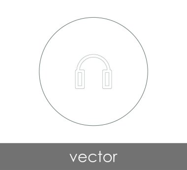 Çağrı Merkezi, ses kulaklık kutsal kişilerin resmi, vektör çizim için kulaklık simgesi