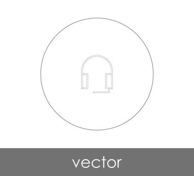 Çağrı Merkezi, ses kulaklık kutsal kişilerin resmi, vektör çizim için kulaklık simgesi
