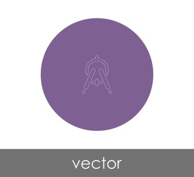 vektör çizim tasarım çizim pusula simgesini