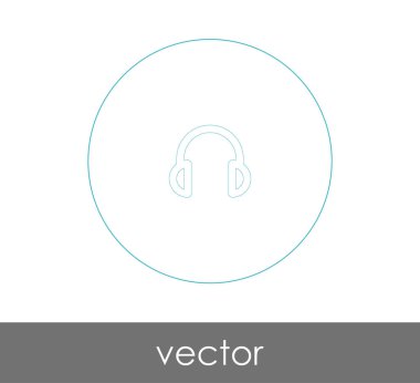 Çağrı Merkezi, ses kulaklık kutsal kişilerin resmi, vektör çizim için kulaklık simgesi