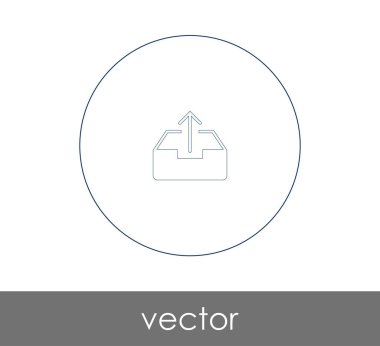 arşiv simgesi vektör illüstrasyonu