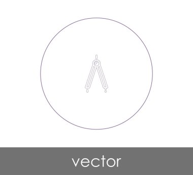 vektör çizim tasarım çizim pusula simgesini