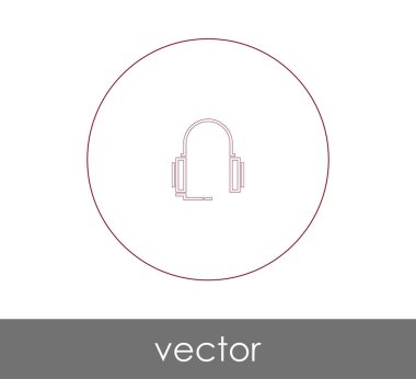 Çağrı Merkezi, ses kulaklık kutsal kişilerin resmi, vektör çizim için kulaklık simgesi