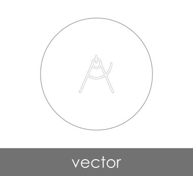 vektör çizim tasarım çizim pusula simgesini