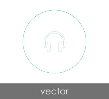 kulaklık simge vektör çizim, logo