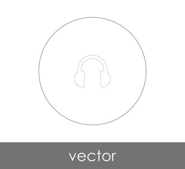 Çağrı Merkezi, ses kulaklık kutsal kişilerin resmi, vektör çizim için kulaklık simgesi