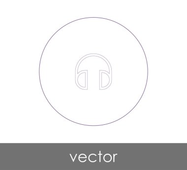 Çağrı Merkezi, ses kulaklık kutsal kişilerin resmi, vektör çizim için kulaklık simgesi