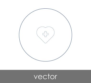 kalp ağı simgesi, vektör illüstrasyonu