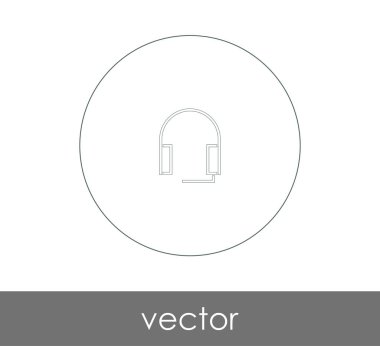 Çağrı Merkezi, ses kulaklık kutsal kişilerin resmi, vektör çizim için kulaklık simgesi