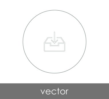 arşiv simgesi vektör illüstrasyonu