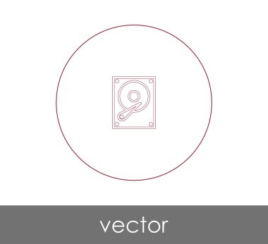 vektör çizim tasarım sabit disk simgesi