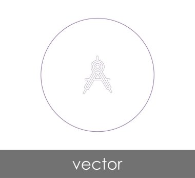 vektör çizim tasarım çizim pusula simgesini