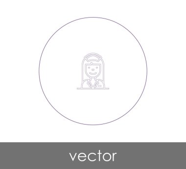 Doktor simgesi, logo, vektör çizim 