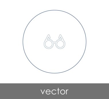 gözlük işareti simgesi, vektör çizim