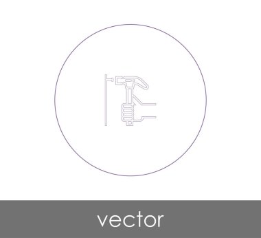 Çekiç düz simgesi