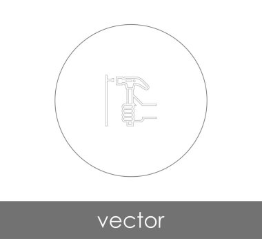 Çekiç düz simgesi