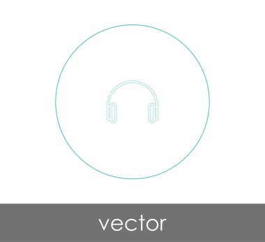 Çağrı Merkezi, ses kulaklık kutsal kişilerin resmi, vektör çizim için kulaklık simgesi
