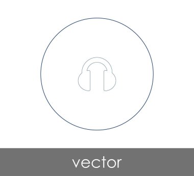 kulaklıklar web simgesi, vektör illüstrasyonu 