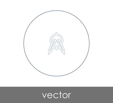 vektör çizim tasarım çizim pusula simgesini