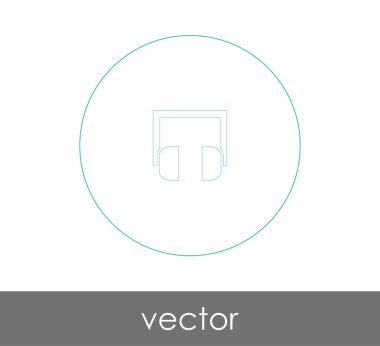 vektör çizim tasarım kulaklıklar simgesinin