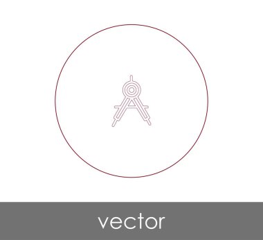 vektör çizim tasarım çizim pusula simgesini