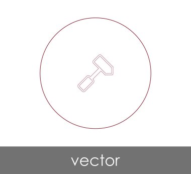 Çekiç düz simgesi