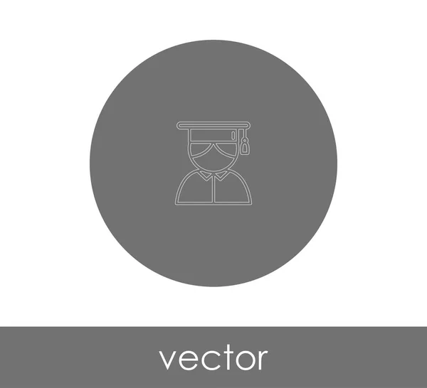 Afgestudeerde web pictogram — Stockvector