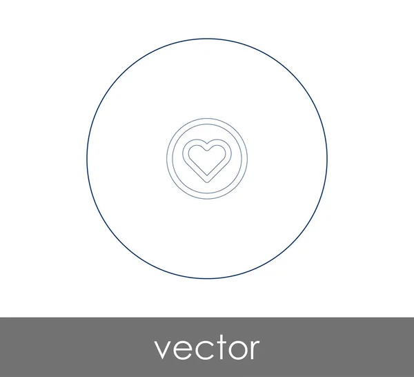 Herz Web Icon Vektorillustration — Stockvektor