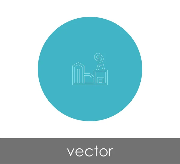 Icono Fábrica Industrial Ilustración Vectores — Vector de stock