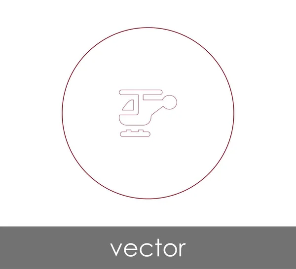 Helikopter Web Symbol Vektorillustration — Stockvektor