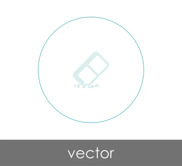 Vector Illustration Design Eraser Icon — Stock Vector