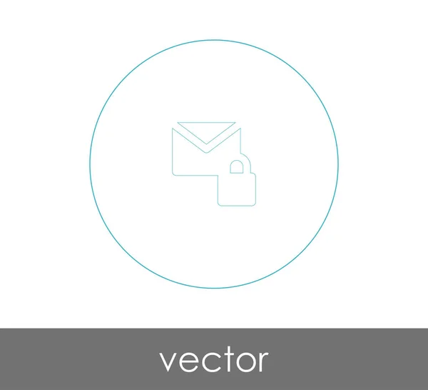 Sicheres E-Mail-Symbol — Stockvektor