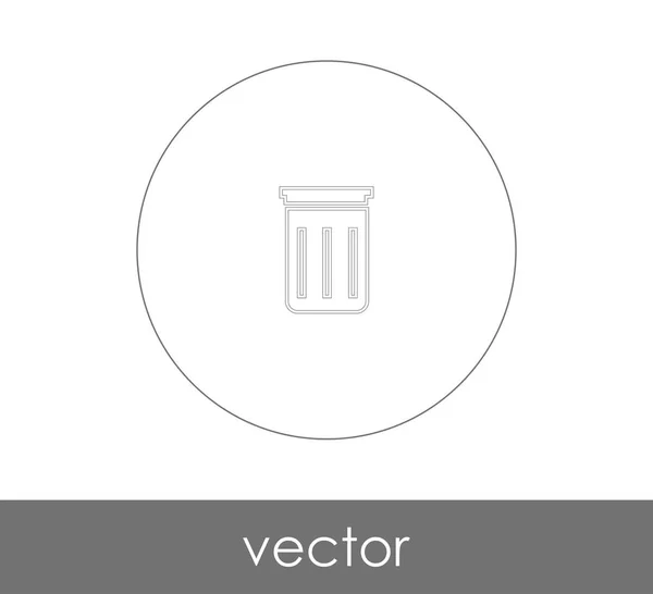 Icono cubo de basura — Vector de stock