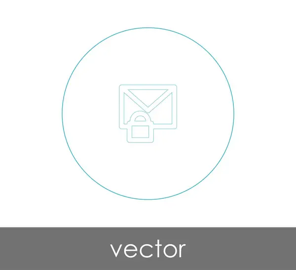 Sicheres E-Mail-Symbol — Stockvektor