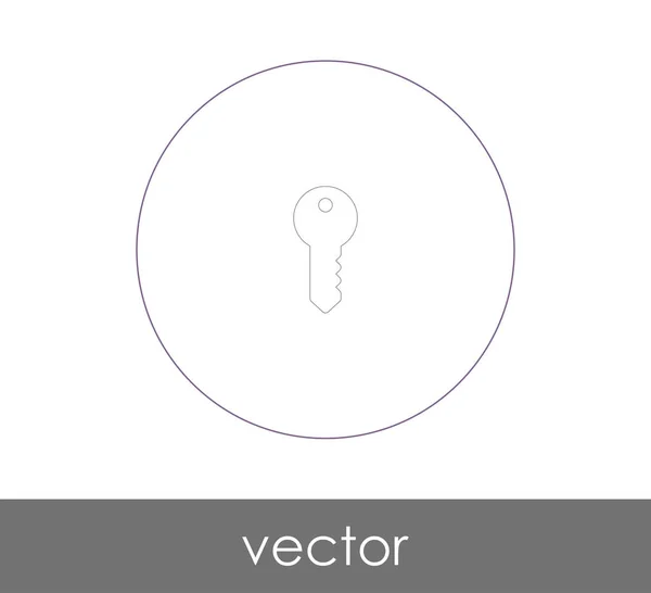 Icono Clave Vector Ilustración — Vector de stock