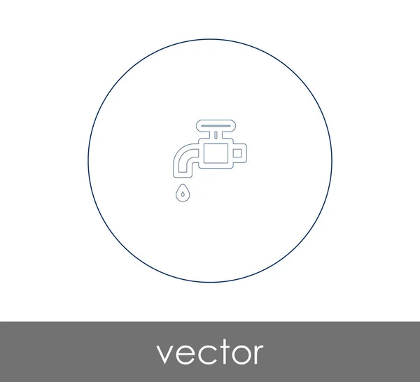 Conception de l'icône du robinet — Image vectorielle