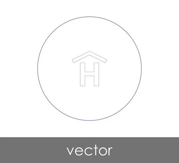 Icono Signo Hotel Ilustración Vectorial — Vector de stock